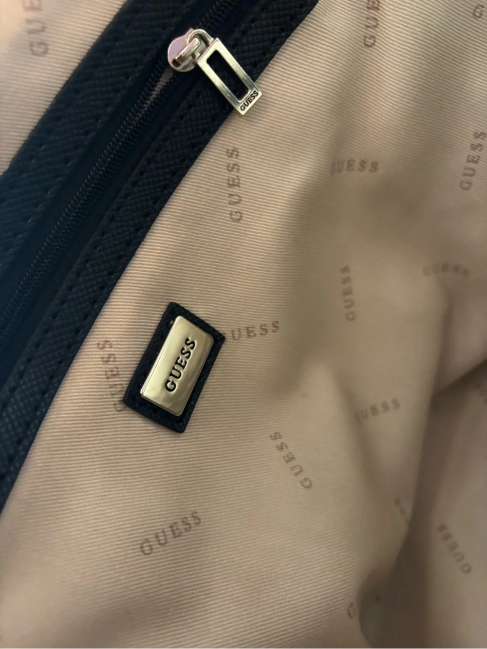Guess Black Tote with Silver Hardware “Camaro”
